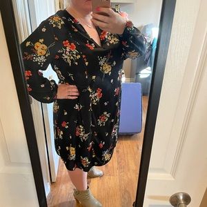 George boho floral long sleeve dress